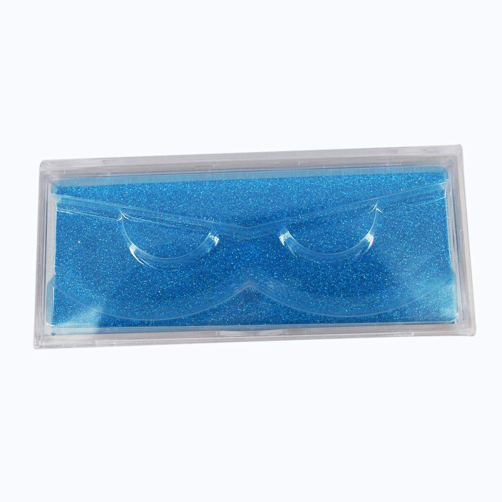Suncolor Empty Eyelash Packaging Boxes - Wholesale Blue Lash Boxes for Salon, Retail & Professional Makeup Artists - Perfect for Eyelash Extensions, Storage & Display