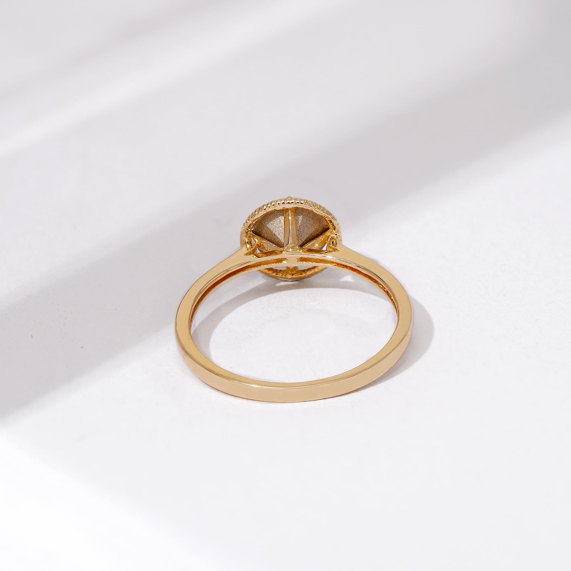 10K Gold March Birthstone Ring with Imported Crystal - Amazon Essentials (Previously Amazon Collection) | Elegant Jewelry Gift for Women, Birthday, Anniversary & Special Occasions