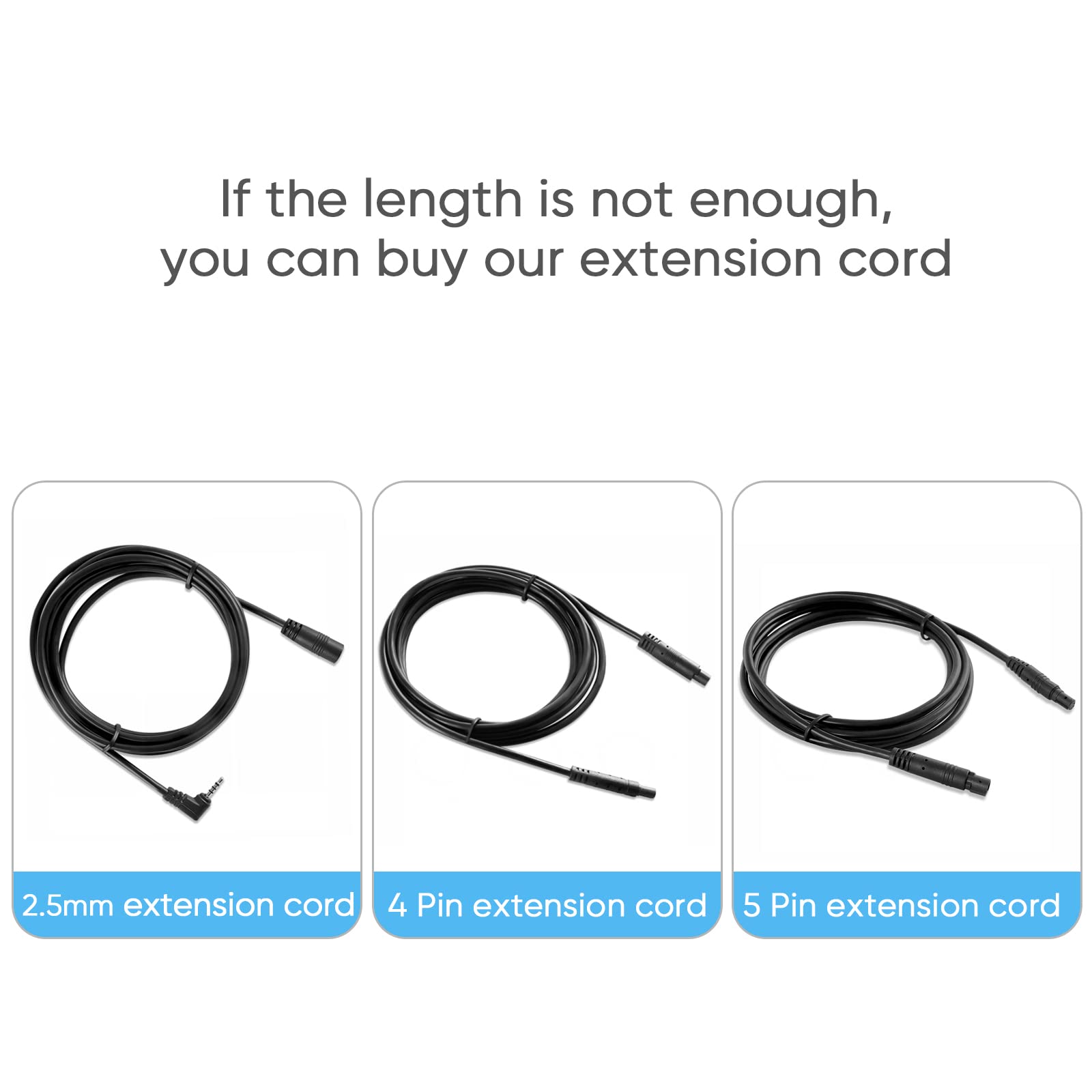 33ft Dash Cam Rear Camera Cable - 4 Pin to 2.5mm Male Plug Wire for Mirror & Backup Cameras | Long Replacement Cord for Car Recorders, Reverse Cameras | Perfect for Pickup Trucks, SUVs, RVs & Buses | Enhanced Driving Safety & Parking Assistance