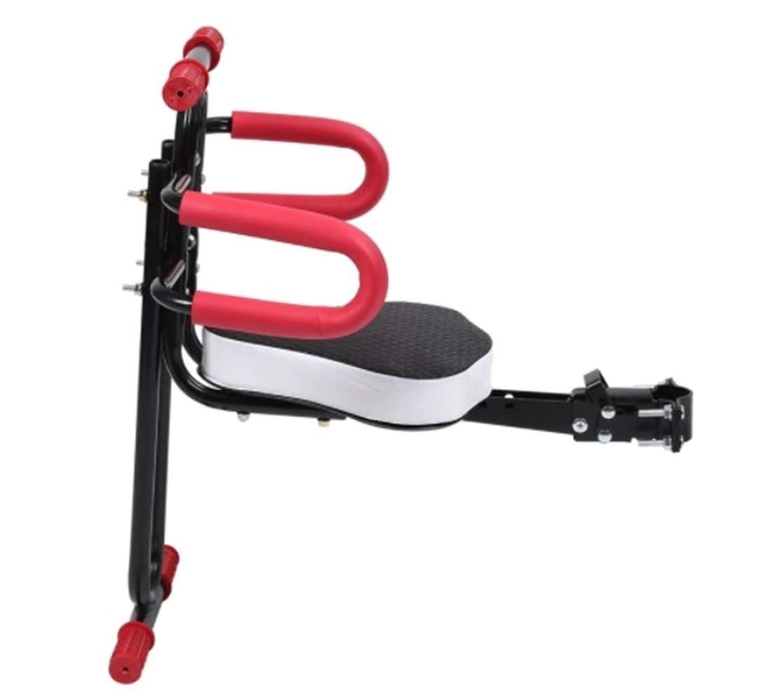 **Electric Bicycle Child Safety Seat - Front Mount Baby Bike Saddle with Armrest Guard Bar & Quick Release - Comfortable Cycling Accessories for Kids - Perfect for Family Rides & Commuting**