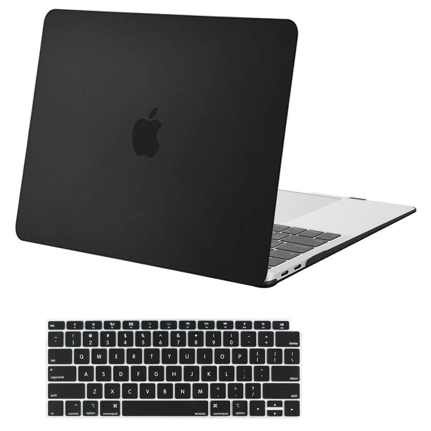 MOSISO Hard Shell Case for MacBook Air 13.3 Inch (2022-2018 Models A2337 M1 A2179 A1932) - Protective Cover with Keyboard Protector, Black | Perfect for Work, Travel & School Use