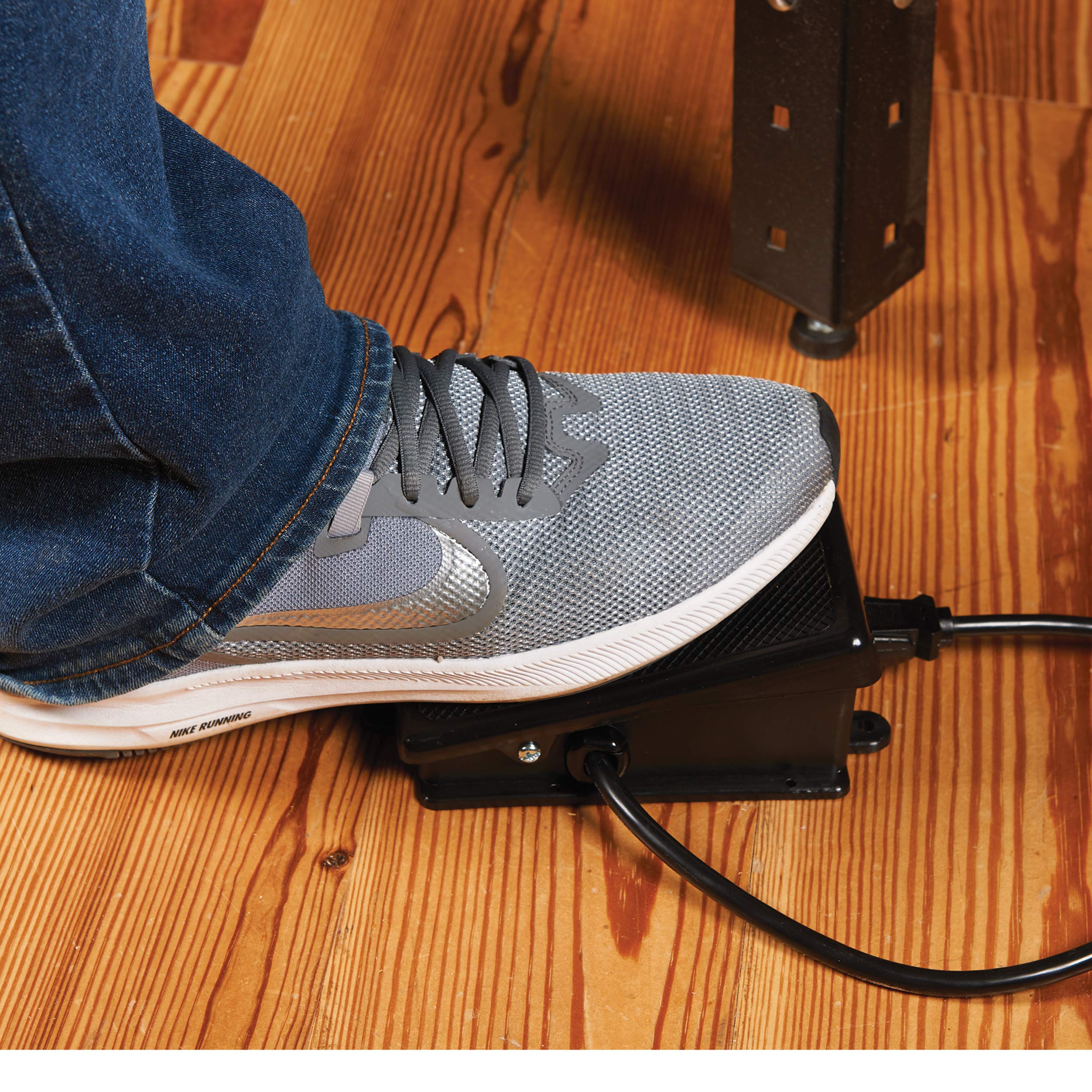 WOODRIVER Foot Switch On/Off - Heavy Duty Foot Pedal Control for Sewing Machines, Medical Equipment & Industrial Machinery - Hands-Free Operation for Enhanced Productivity