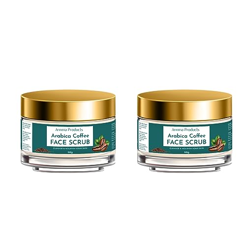 Annma Organic Coffee Face Scrub - Exfoliating & Moisturizing for Radiant Complexion, Softens Skin (Pack of 2) | Perfect for Morning Skincare Routine & Spa Day at Home