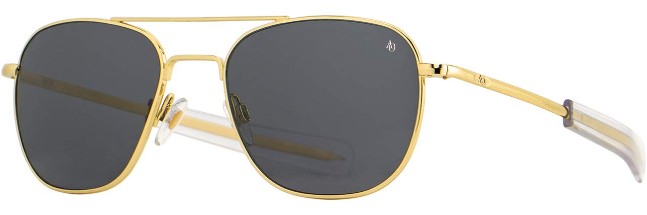 AO Original Pilot Sunglasses - Polarized SkyMaster Glass Lenses for Men & Women - UV Protection Aviator Sunglasses for Driving, Flying, and Outdoor Activities