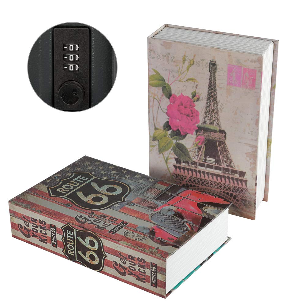 KYODOLED 2-Pack Dictionary Diversion Safe Book with Combination Lock - Large 9.5