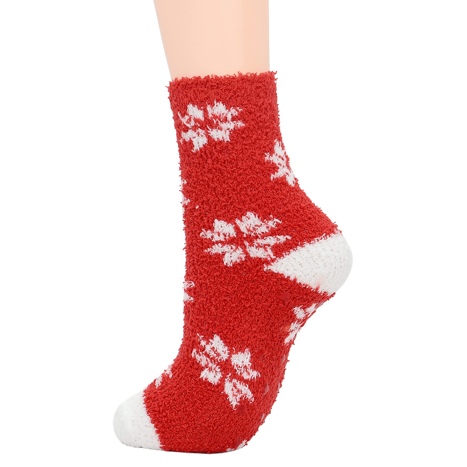 Women's Fuzzy Warm Winter Socks - Cozy Fluffy Non-Slip Socks for Athletes, Outdoor Sports & Home Wear - Perfect for Running, Yoga, Lounging & Cold Weather Comfort