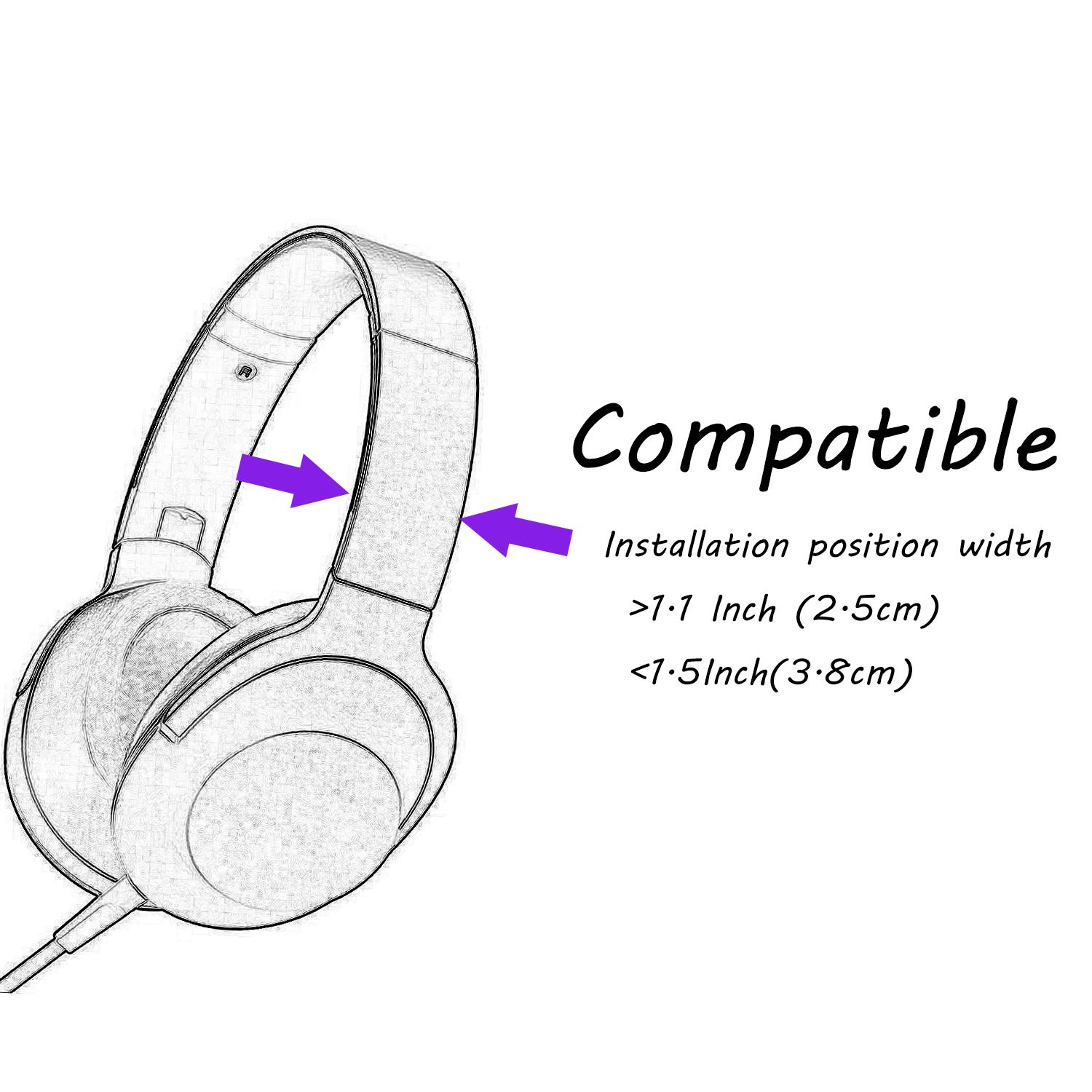 Adorable Pink Cat Ears Headphone Accessory - Universal Fit for HyperX Cloud/Cloud II/Cloud Flight & Gaming Headsets - Adjustable Kitty Ears for Live Streaming, Video Gaming & Cosplay (Black & Gray)