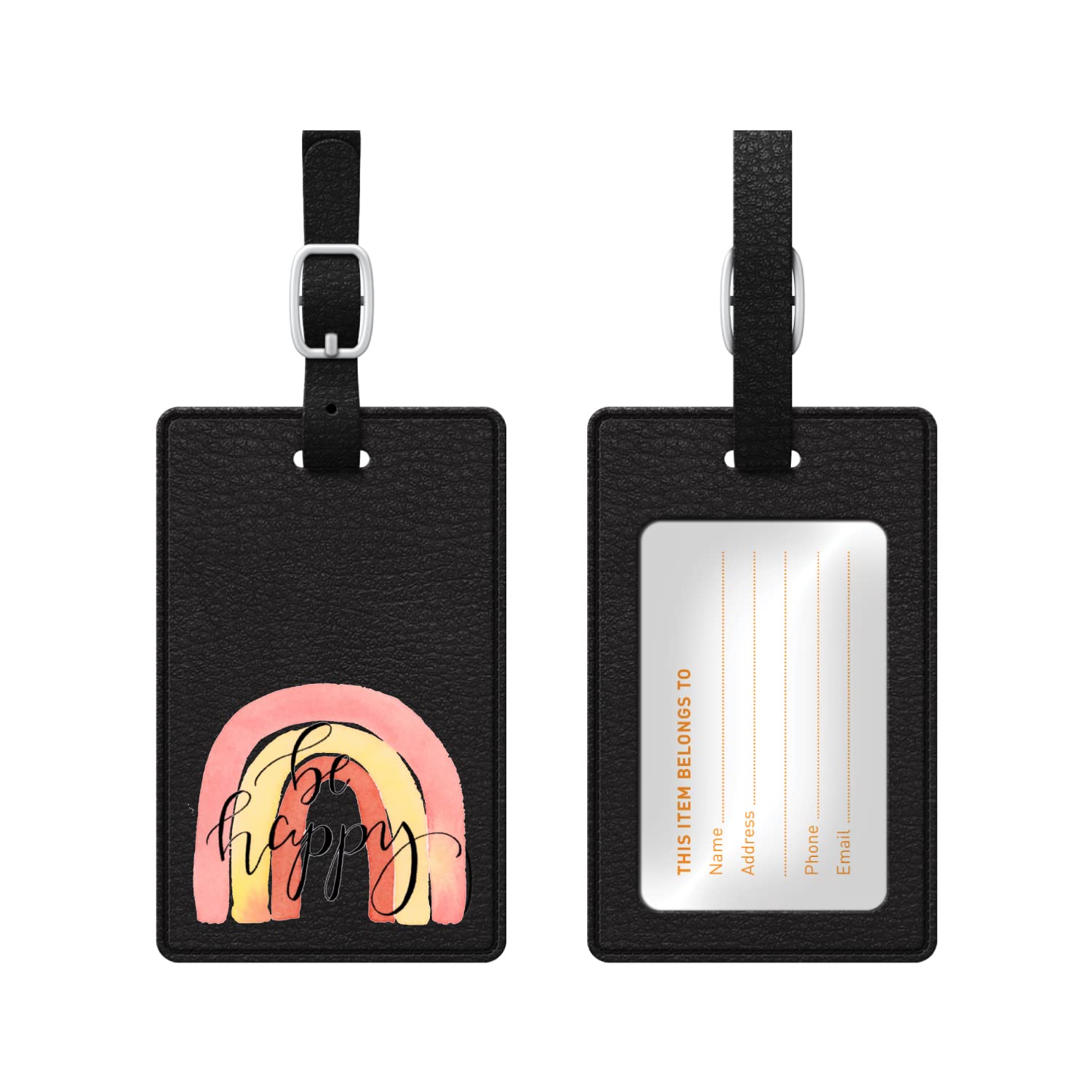 OTM Essentials Faux Leather Luggage Tag with Inspirational 