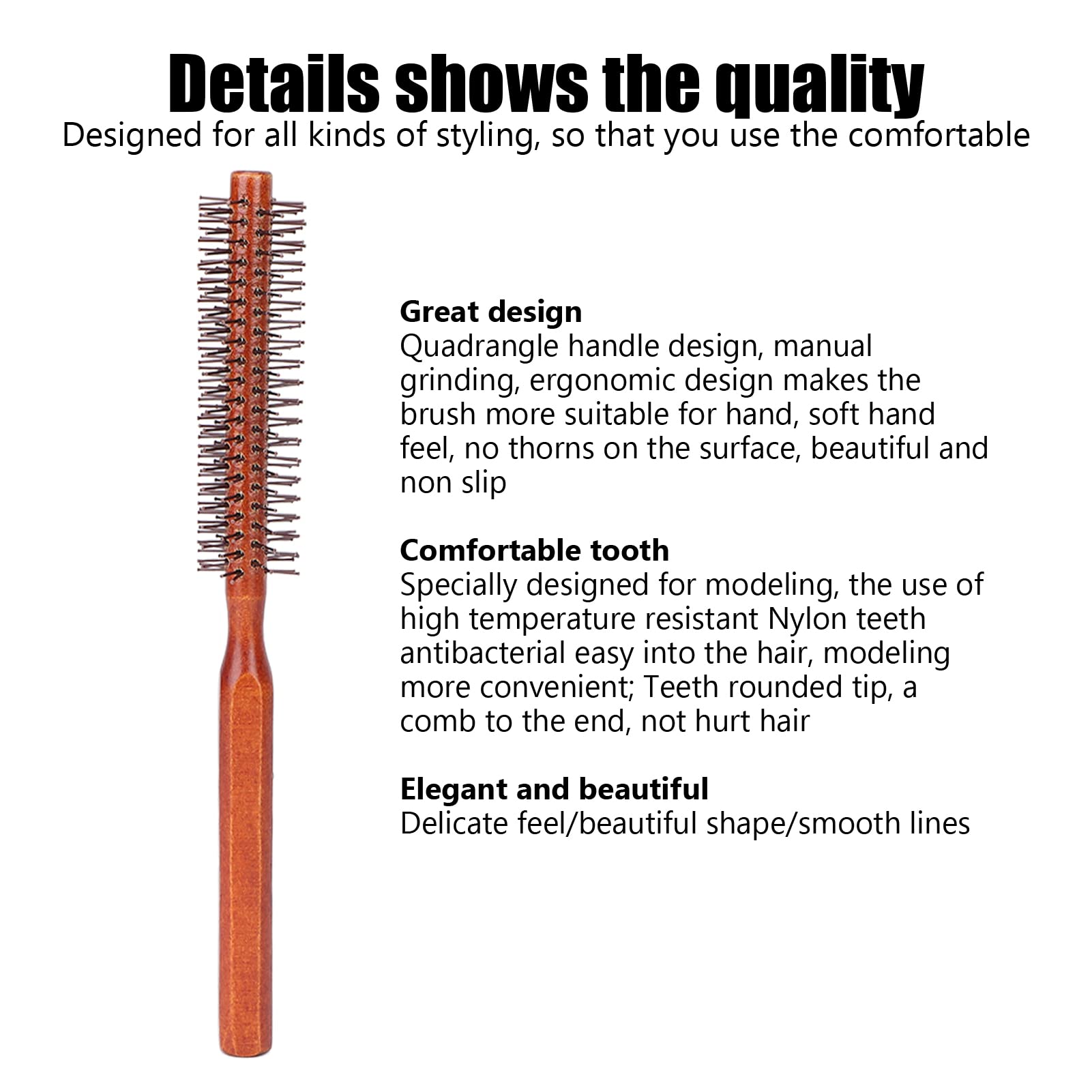 EXCLUZO Professional Hair Styling Brush - Anti-Frizz Curling Roller Brush with Heat Protection for Less Hair Damage | Salon & Home Use for Smooth, Shiny Hair
