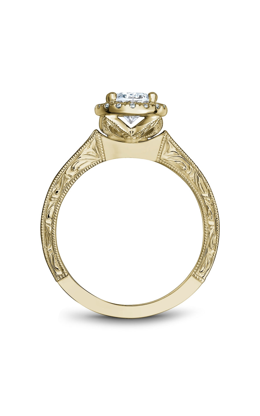 Noam Carver 14K White Gold Bridal Engagement Ring with Diamond Accents - Perfect for Proposals, Anniversaries & Romantic Occasions