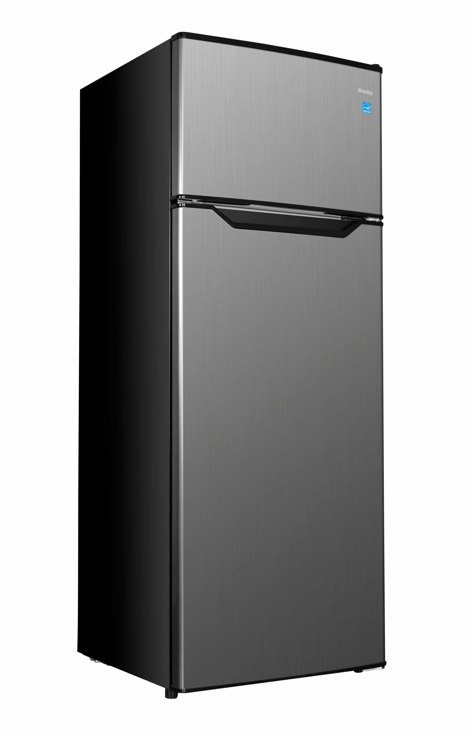 Danby DPF074B2BSLDB 7.4 cu ft Compact Refrigerator - Stainless Steel Top Freezer Apartment Fridge - Perfect for Dorms, Small Kitchens & Office Spaces