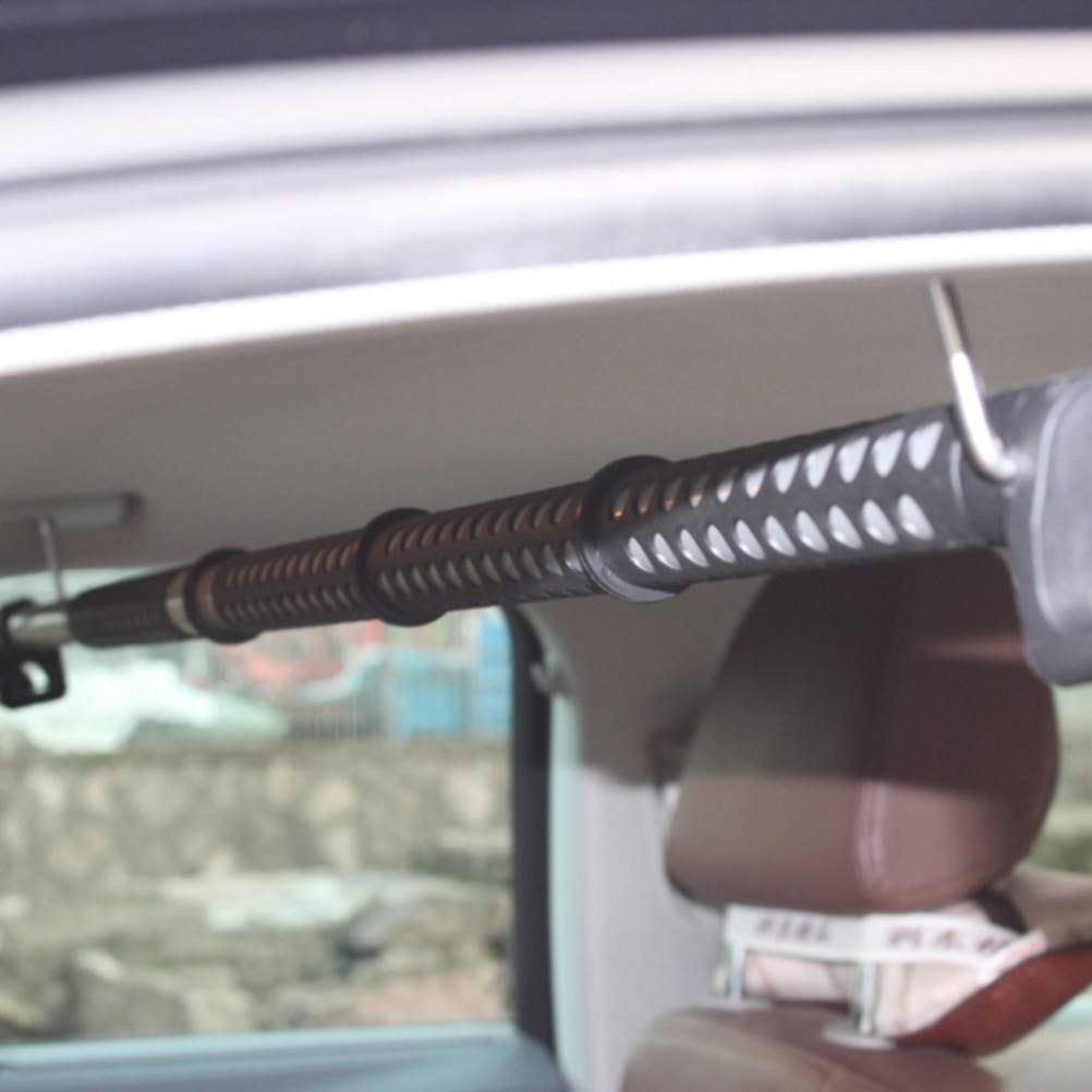 VICASKY Retractable Expandable Car Clothes Hanger Bar - Adjustable Vehicle Clothes Rod for Travel, Camping & Road Trips - Perfect for Hanging Jackets, Shirts & Garments in SUVs, Vans & RVs