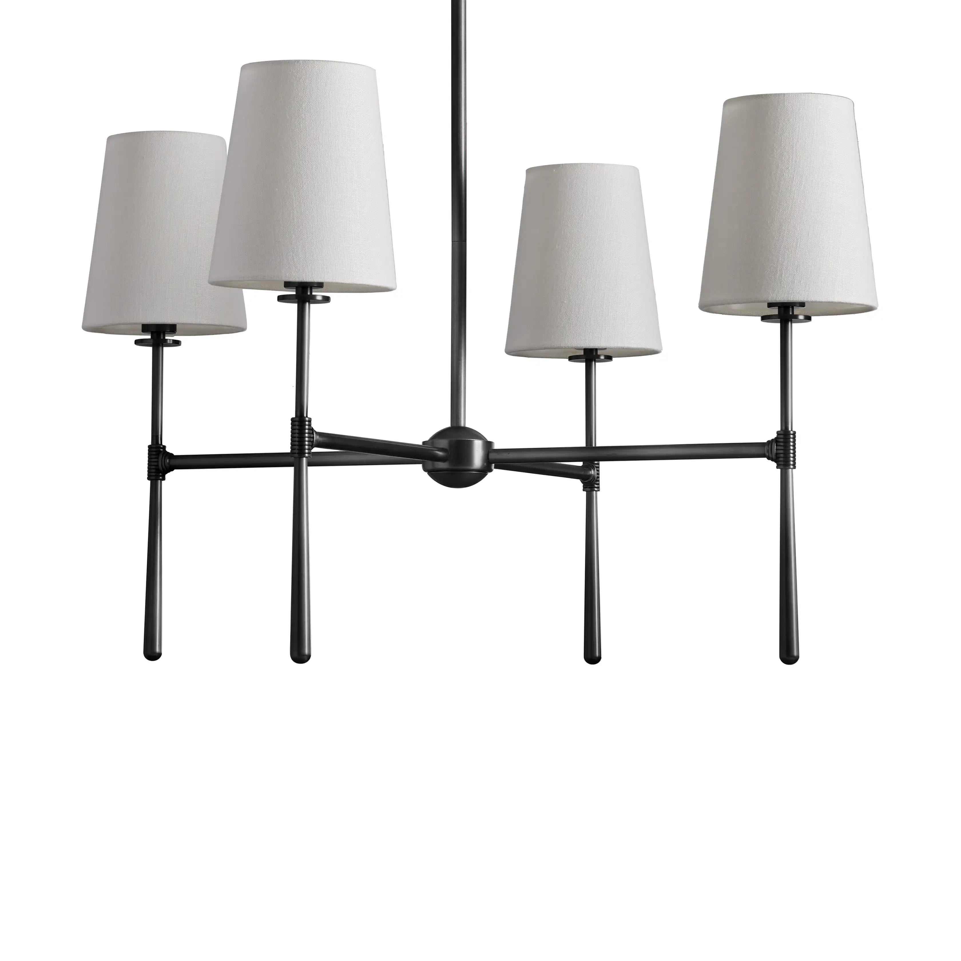 Rhodes Round Chandelier - Modern Crystal Ceiling Light Fixture for Dining Room, Bedroom & Living Room Decor