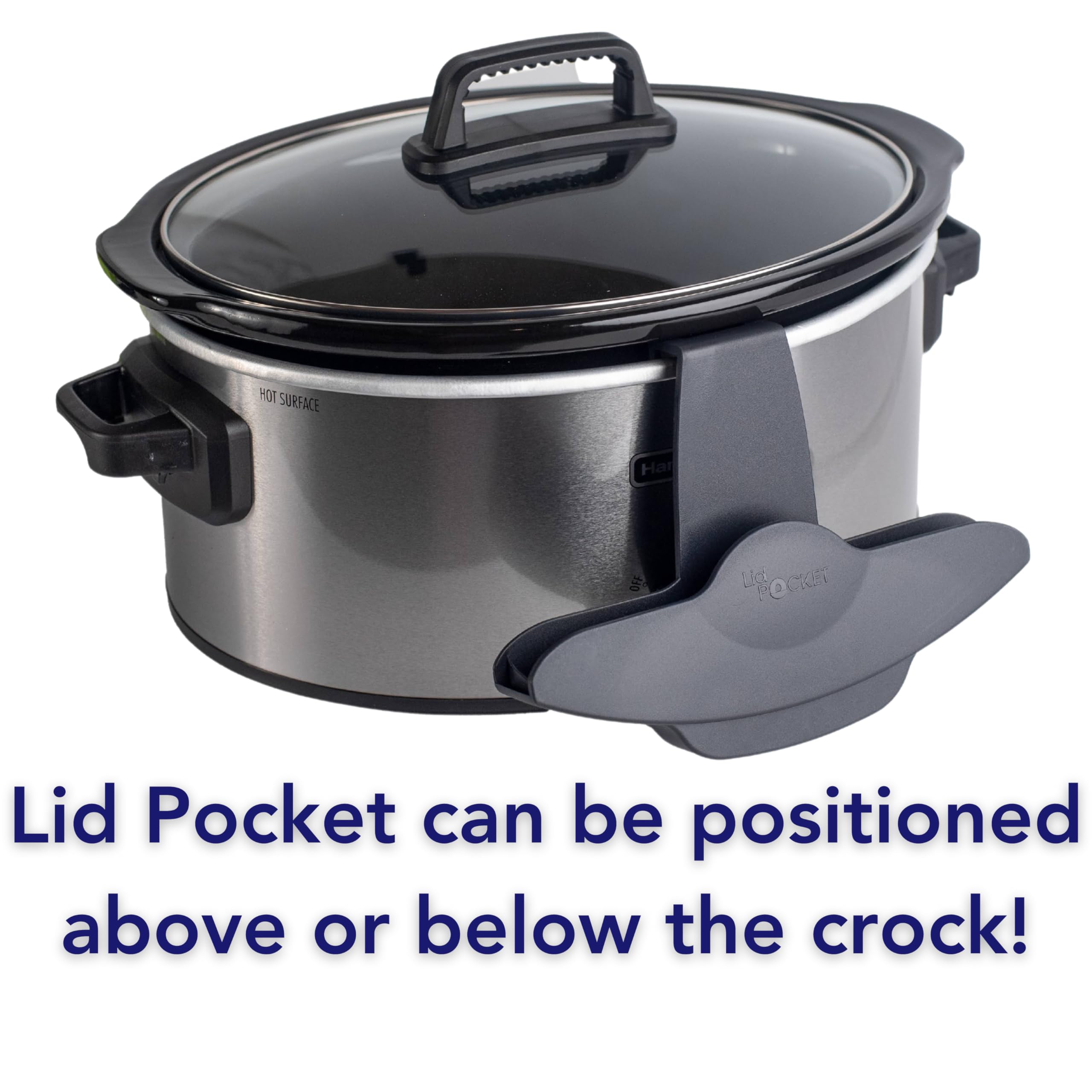 Slow Cooker Lid Holder - Universal Fit for Most Slow Cookers & Crock Pots | Countertop Protector & Kitchen Organizer | Perfect for Meal Prep, Cooking, and Keeping Kitchen Counters Clean