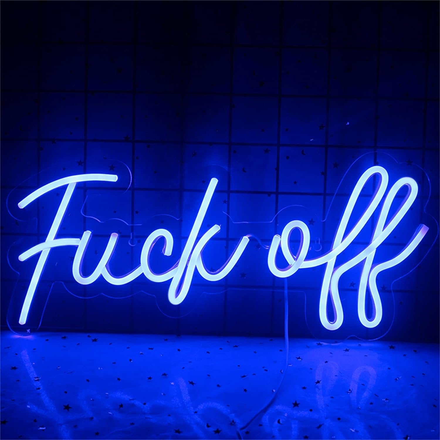 Funny Words LED Neon Light Sign - USB Powered Wall Hanging Decoration Lamp with Switch for Club, Bar, Party (44X20cm) - Perfect for Home Decor, Wedding, Birthday & Office Lighting