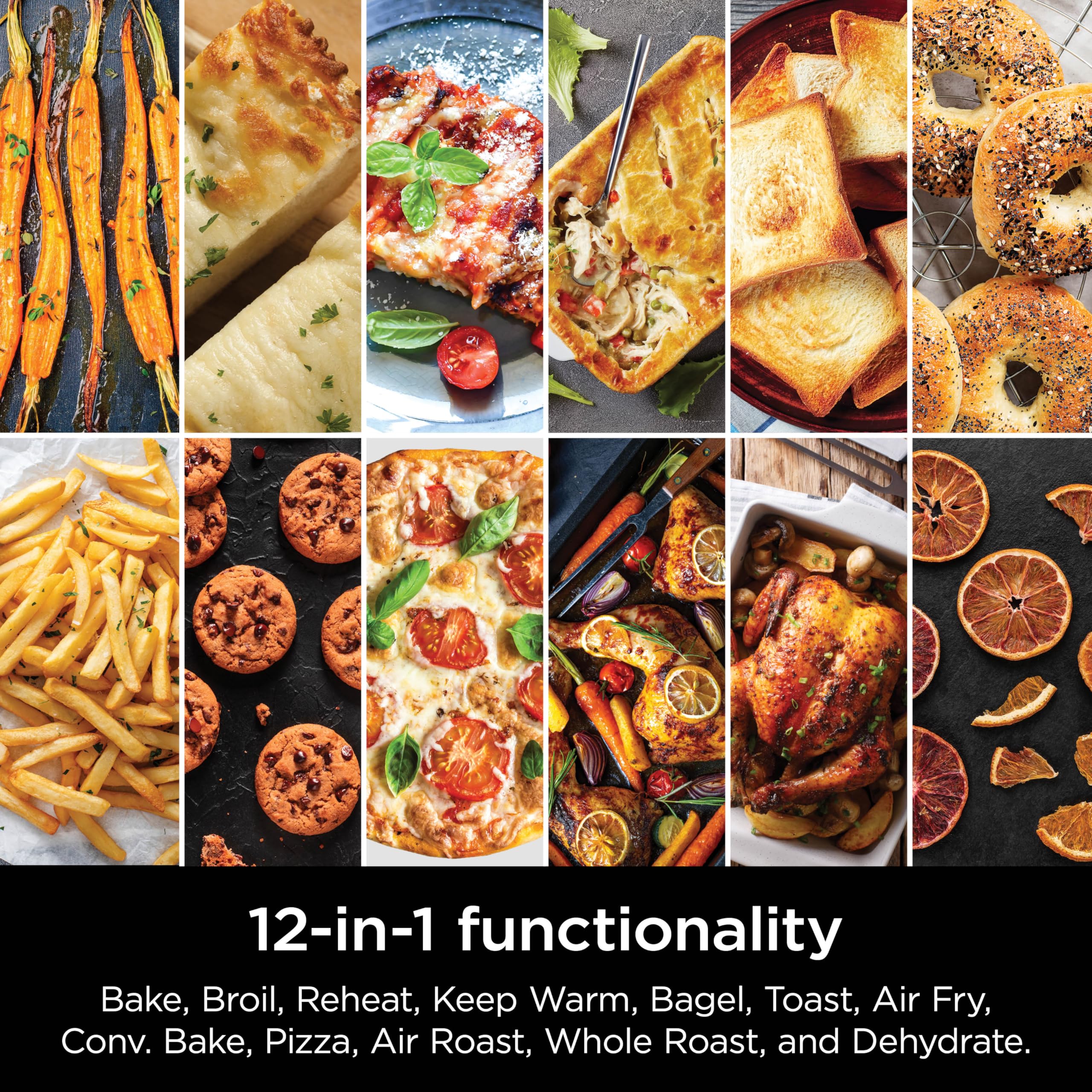 Ninja DCT651 XL Countertop Oven with Air Fryer - 12-in-1 Smart Toaster Oven, DualZone Technology, FlexDoor & FlavorSeal - Bake, Broil, Reheat, Toast - Perfect for Small Kitchens, Dorms & RV Cooking - Stainless Steel Pro Cook System
