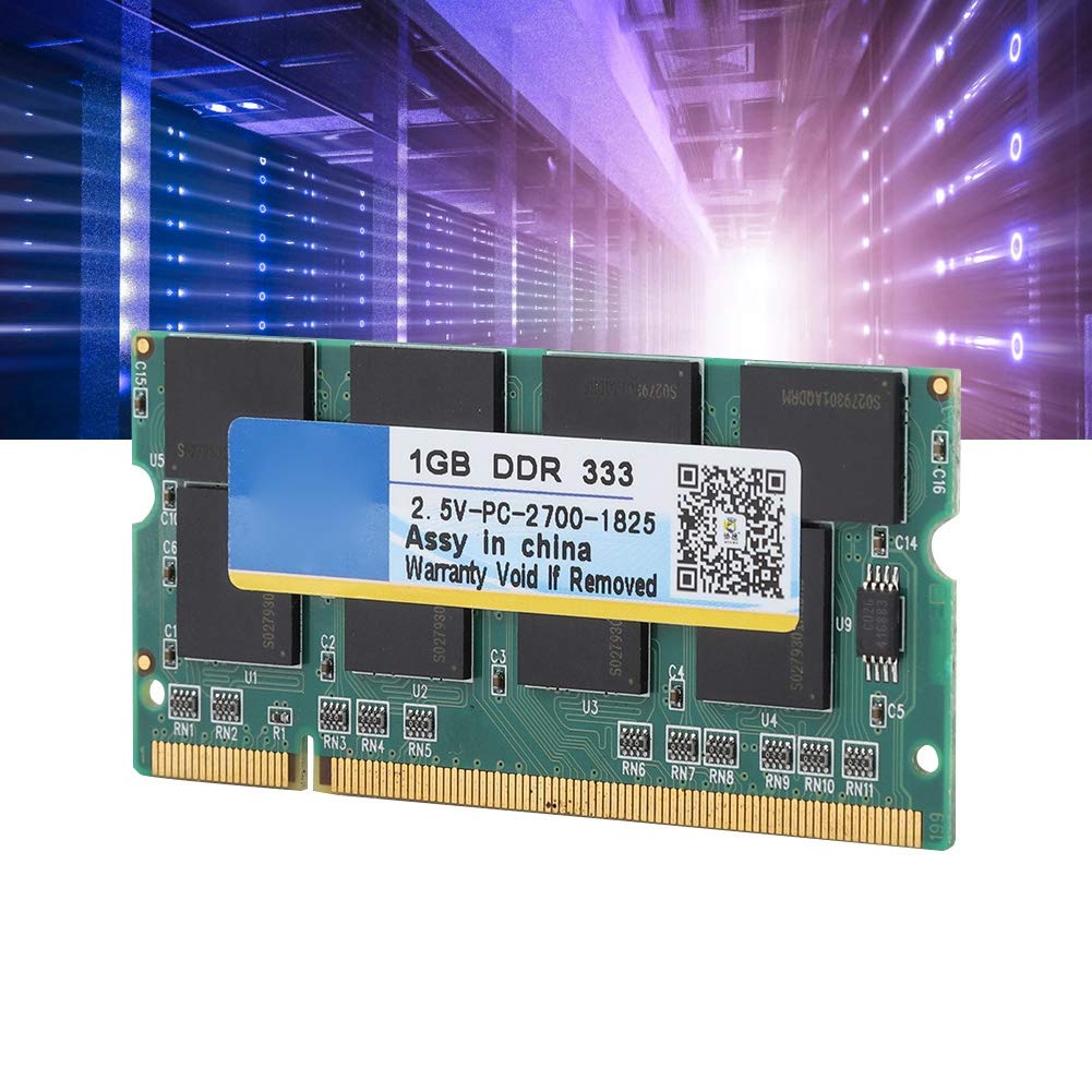 1GB DDR 333MHz 200-Pin Laptop RAM Memory Module - PC2700 SODIMM for Notebooks - Compatible with AMD & Intel Laptops - Perfect for Gaming, Office Work & Multitasking