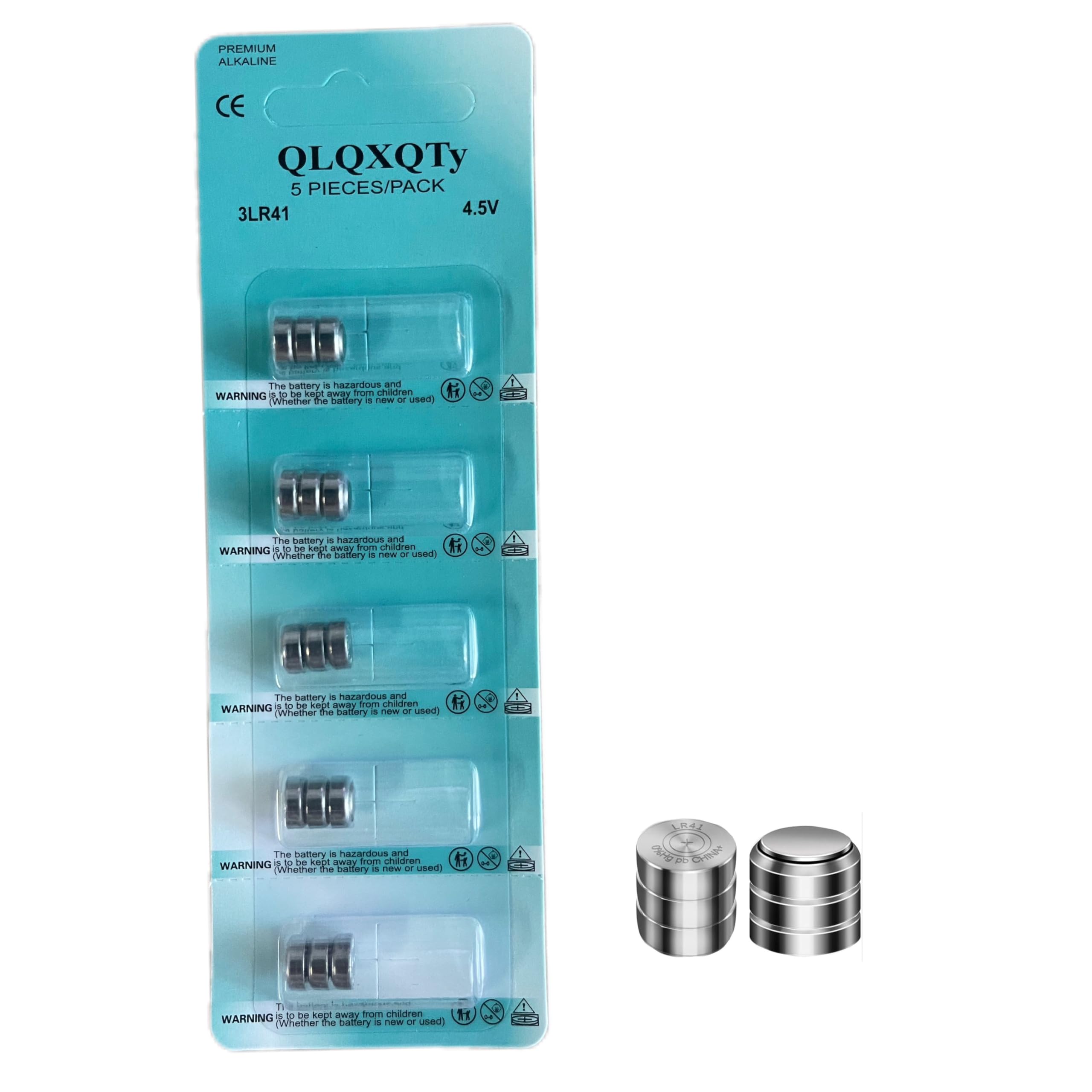 5-Pack 3LR41/3AG3/3x392 Replacement Batteries 4.5V - Compatible with All Bore Sight Laser Cartridges - Perfect for Hunting, Shooting Range & Firearm Maintenance