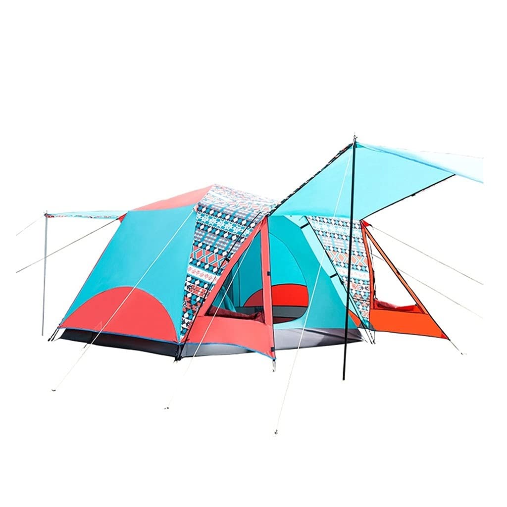 Best Automatic Waterproof Breathable Camping Tent for 3-4 Persons - 1 Bedroom & Living Room Setup - Perfect for Outdoor Hiking, Backpacking & Family Adventures (Color: A)