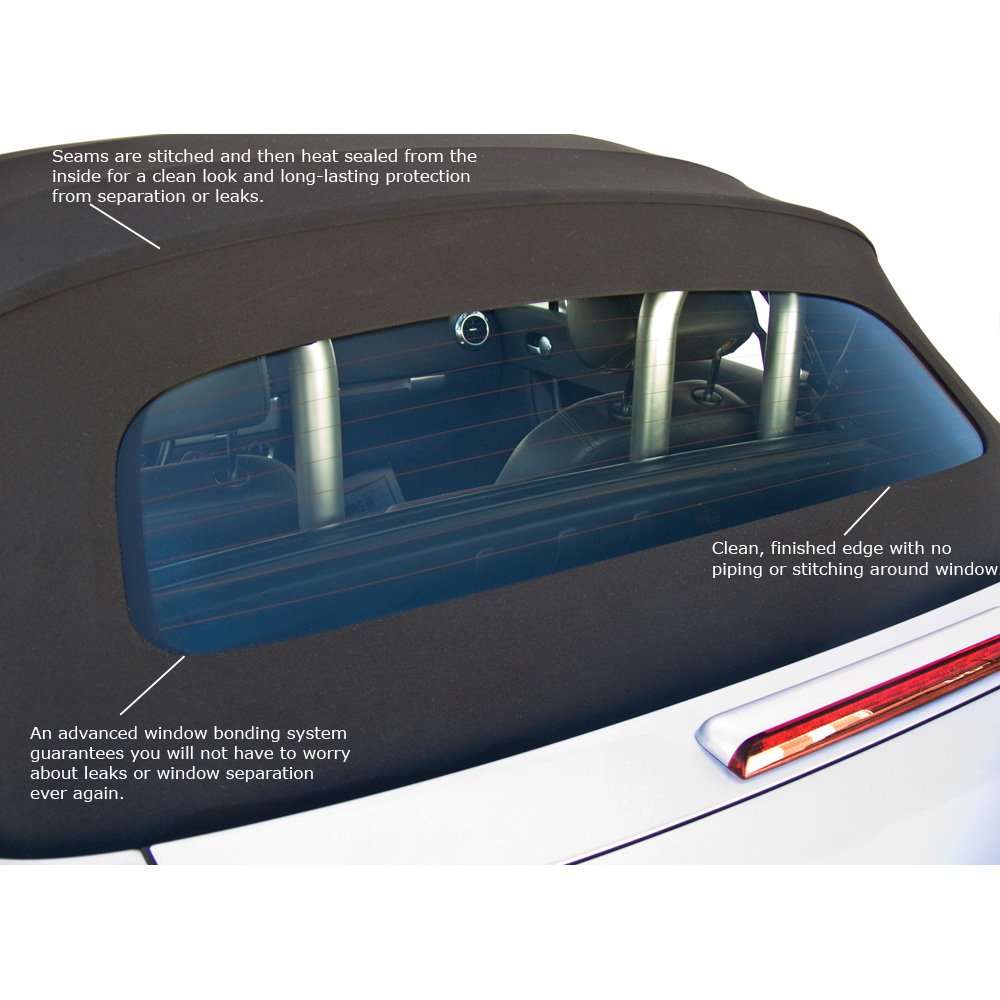 Sierra Auto Tops Black TwillFast RPC Canvas Convertible Top Replacement for 2000-2006 Audi TT Roadster | Durable & Weatherproof Soft Top for Summer Cruising & Open-Air Driving