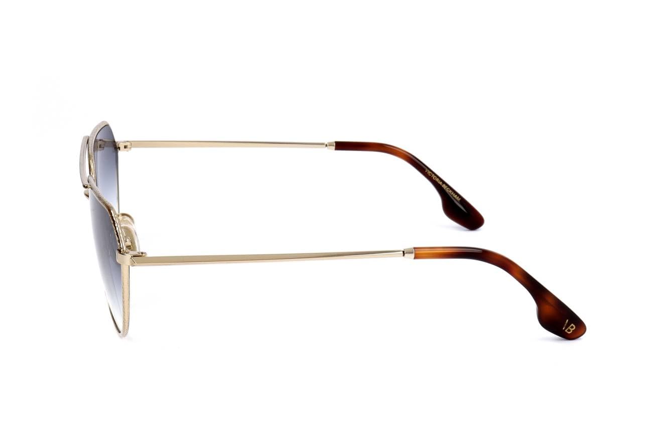 Victoria Beckham VB 221 S 716 Sunglasses - Gold/Tortoise Frame - Luxury Designer Shades for Women - Perfect for Beach, Driving & Fashion Outfits