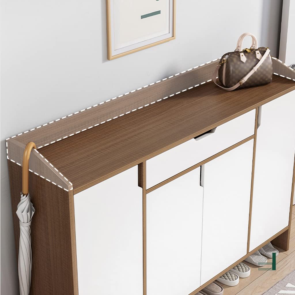 4-Door Shoe Cabinet for Entryway - Large Capacity Shoe Storage Organizer with Drawer for Living Room, Hallway & Closet - Modern Shoe Rack for Home Organization