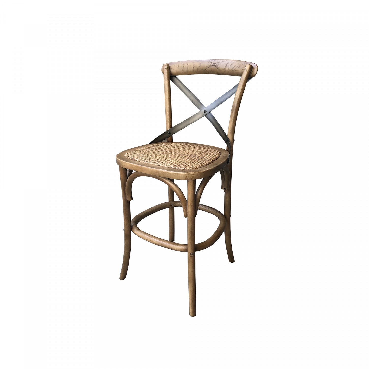 Bladsgade Rattan Counter Stool - Natural Sundried Finish - Perfect for Kitchen Islands, Breakfast Bars & Outdoor Dining Areas