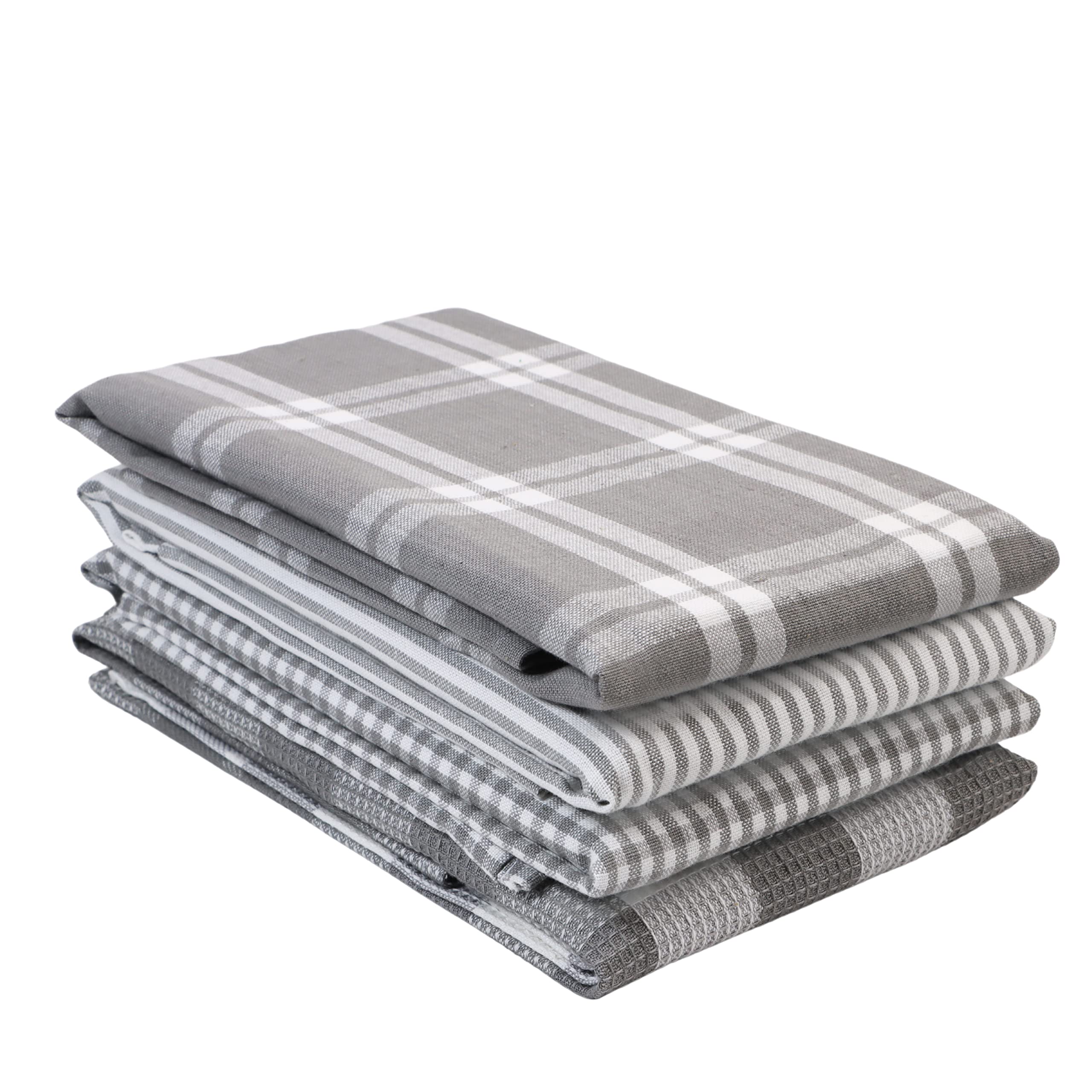 LANE LINEN 4-Pack Premium Cotton Kitchen Towels Set - 18