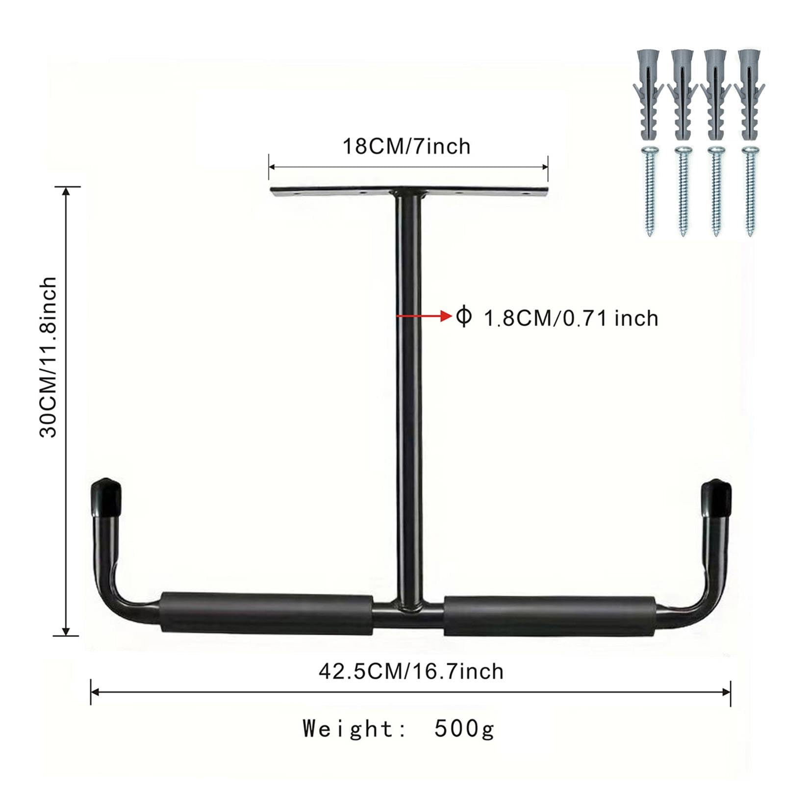 2-Pack Heavy Duty Ceiling Storage Hooks - Overhead Garage Organizer for Ladders, Bikes & Sports Gear | Strong Steel Utility Hooks | Space-Saving Mounted Rack System | Perfect for Garage, Basement & Warehouse Organization