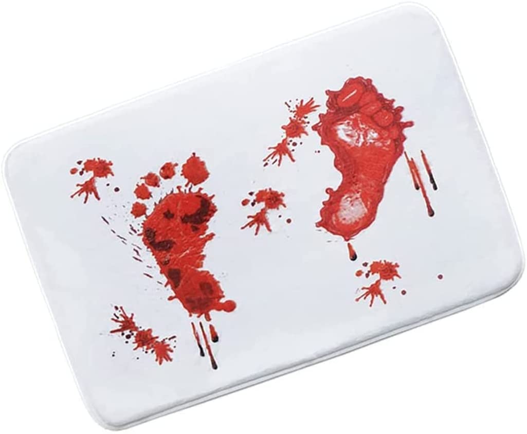 Scary Bloody Footprint Non-Slip Bath Mat - for Halloween & Prank Decor