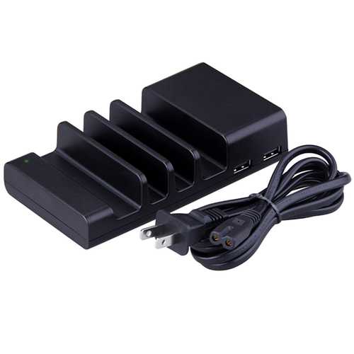 4-Port USB Desktop Charging Station - Fast Sync & Charge Dock for Tablets, Smartphones & Devices | Perfect for Home, Office & Travel Use
