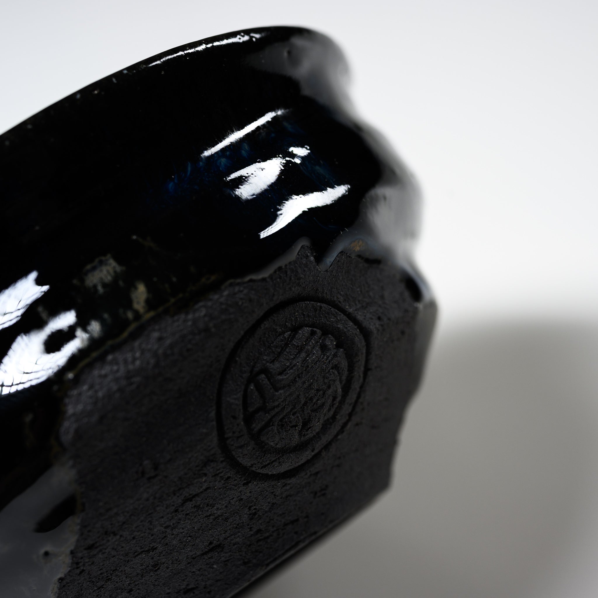 Premium NINSHU Matcha Bowl with Spout - Handcrafted Blue Black Ceramic Tea Cup for Japanese Tea Ceremony | Perfect for Matcha, Green Tea, and Traditional Tea Drinking Rituals