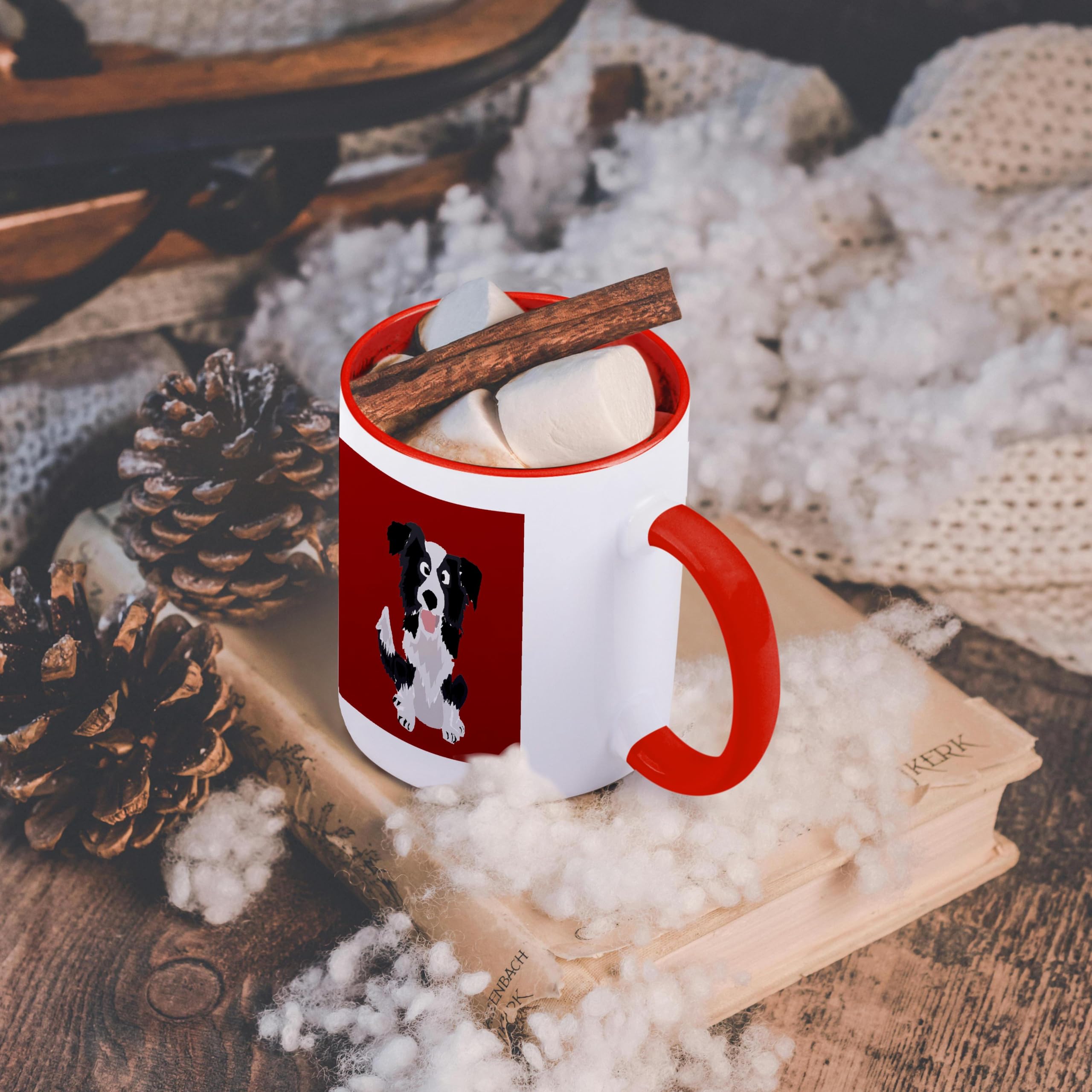 3dRose 11oz Two-Tone Red and White Ceramic Coffee Mug - Perfect for Home, Office, or Gift Giving