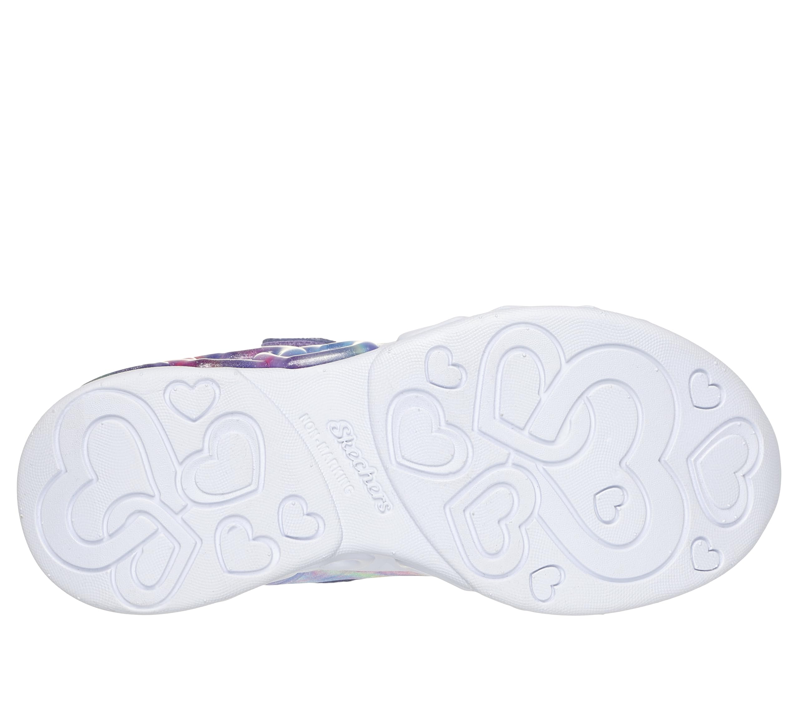 Skechers Girls' Infinite Heart Light-Up Sneakers - Glow in The Dark Shoes for Kids Running, Walking & Playtime