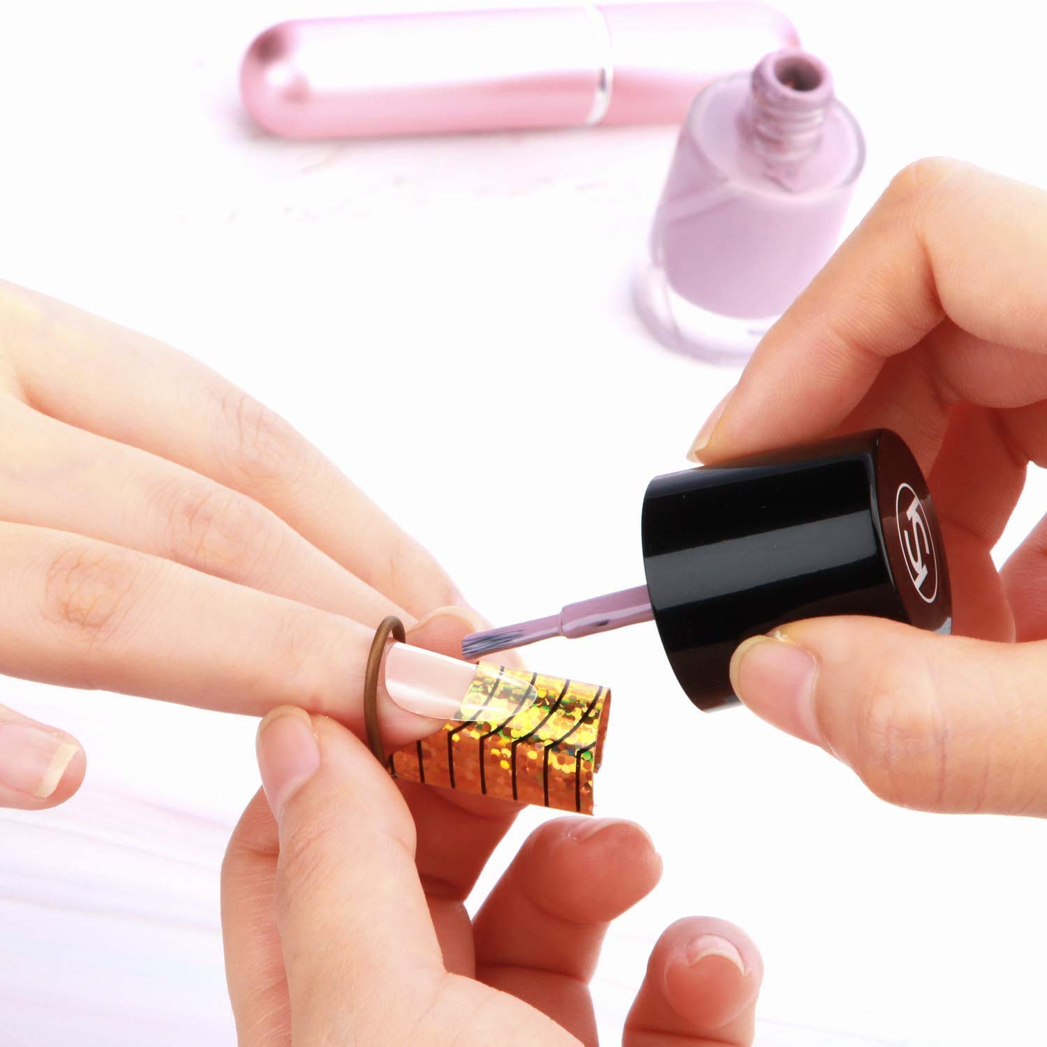 20 Pieces Reusable Nail Art Extension Forms - Acrylic UV Gel Protector & French Nail Guide for Professional Salon & Home Manicure | DIY Nail Art Accessories for Perfect Nail Extensions & Designs