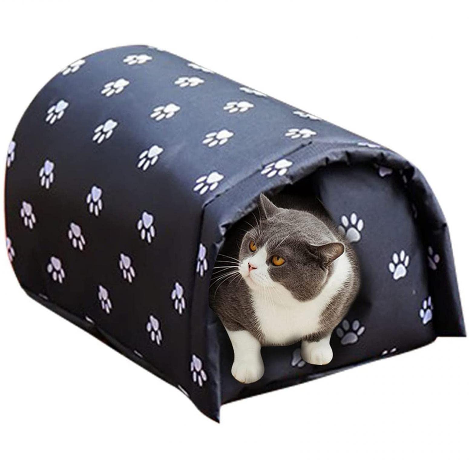**Insulated Outdoor Cat House for Winter - Waterproof & Weatherproof Pet Shelter for Feral Cats, Dogs, Puppies & Kittens - Foldable & Thickened Design for All-Season Protection - Perfect for Backyards, Porches & Garages**