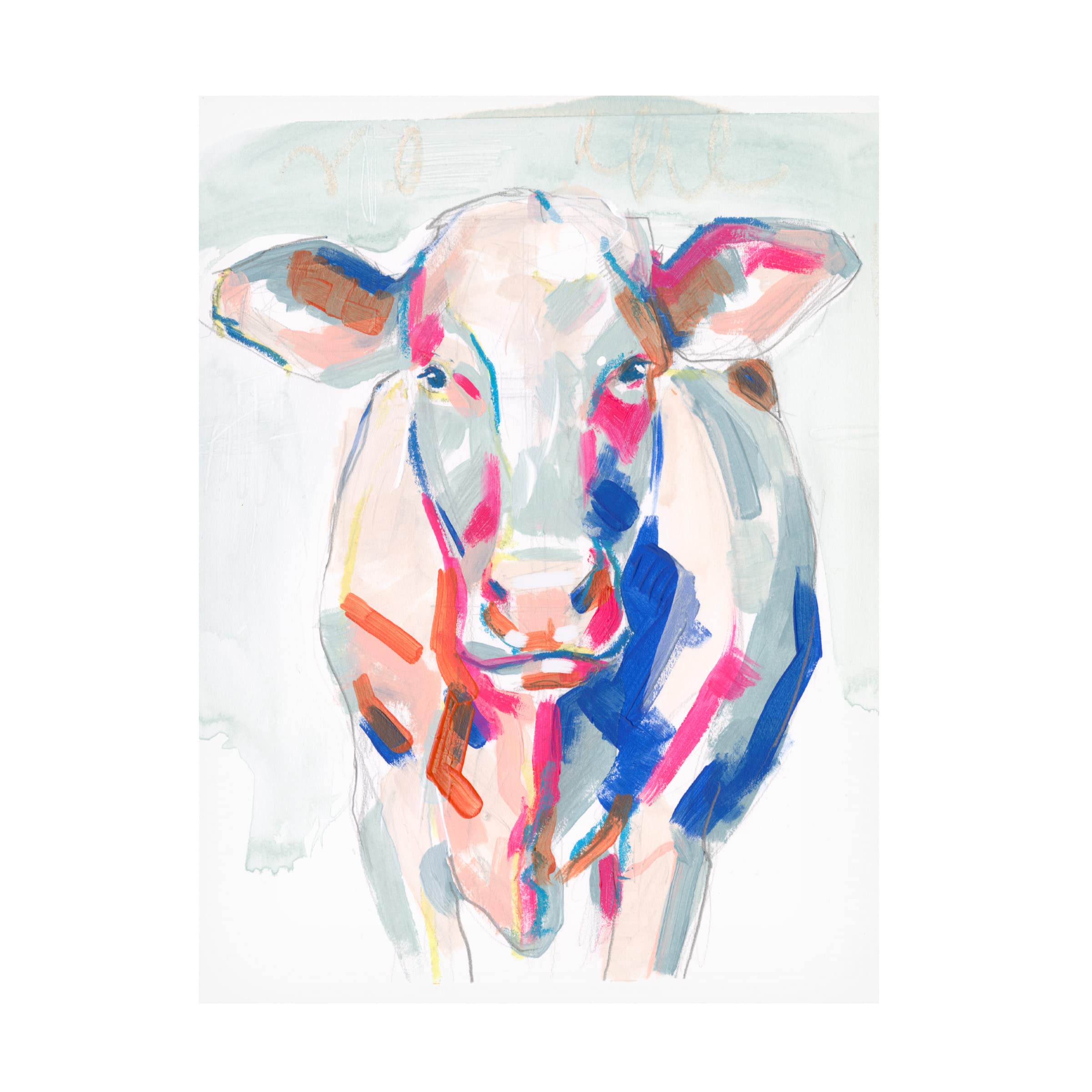 Jennifer Paxton Parker 'Fluorescent Farm III' Canvas Wall Art - Modern Farmhouse Decor for Living Room, Bedroom & Office