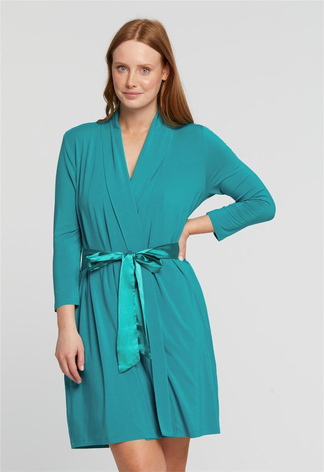 Fleurt Iconic Robe Key West - Soft & Lightweight Women's Kimono Bathrobe for Spa, Beach Cover-Up & Loungewear