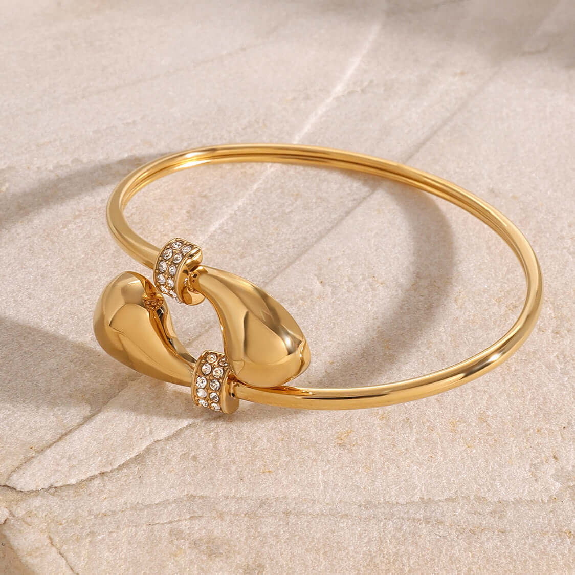 Elegant Teardrop Wrap Bangle Bracelet for Women - JDB8014 | Stylish Boho Jewelry for Parties, Weddings & Everyday Wear