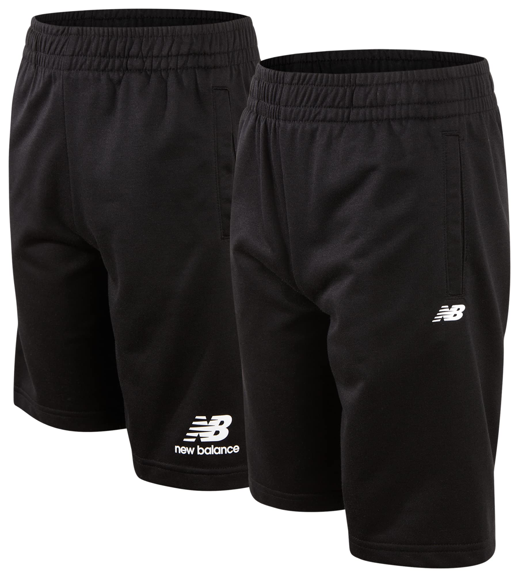 New Balance Boys' Athletic Shorts 2-Pack - French Terry Performance Gym Shorts for Active Kids (Sizes 4-16) | Perfect for Running, Basketball & School PE Class