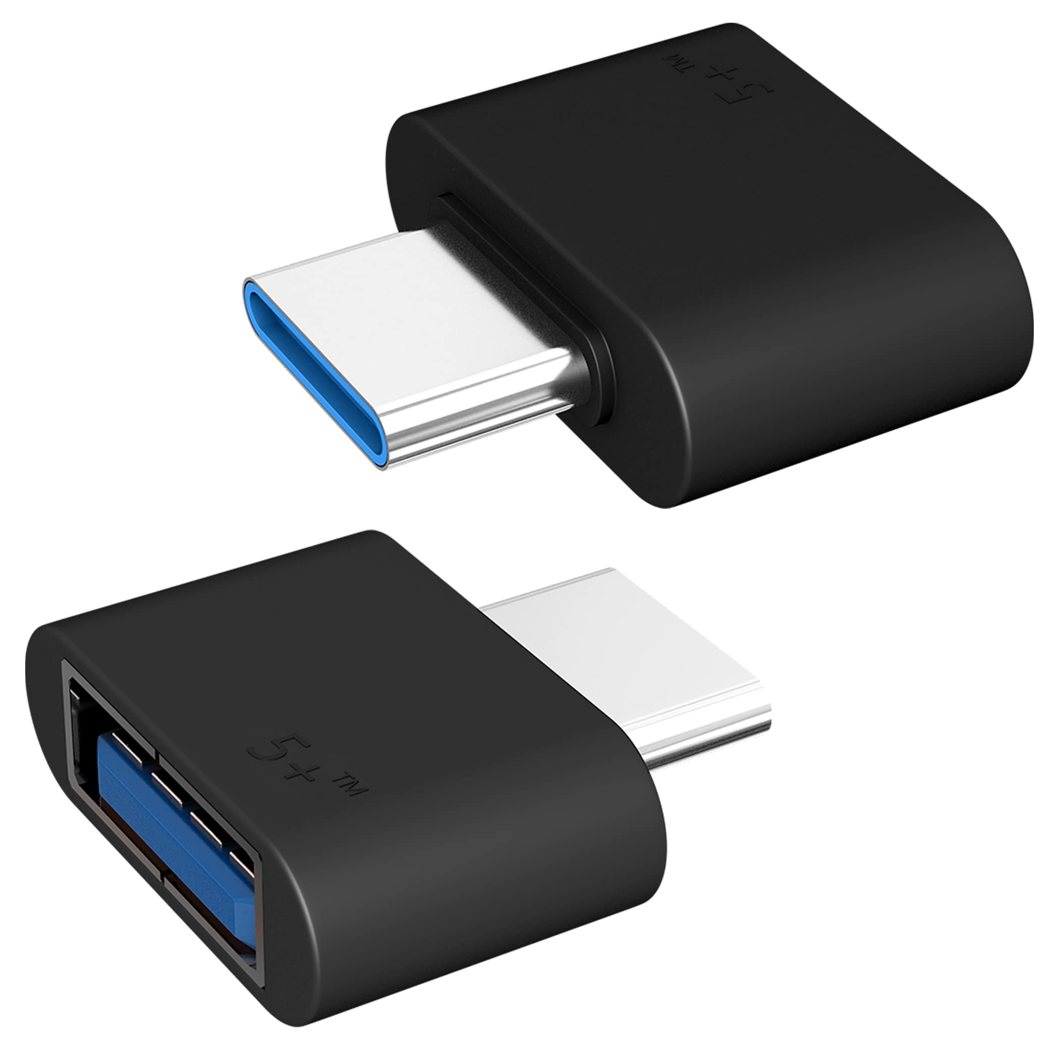 5-Pack USB C to USB Adapter (3.0) - USB-C Male to USB Female Converter - Compatible with MacBook Pro 2021, MacBook Air, iPad mini 6, Surface Pro 8/X - Perfect for Data Transfer & Charging Type-C/Thunderbolt 4/3 Devices at Home, Office or Travel