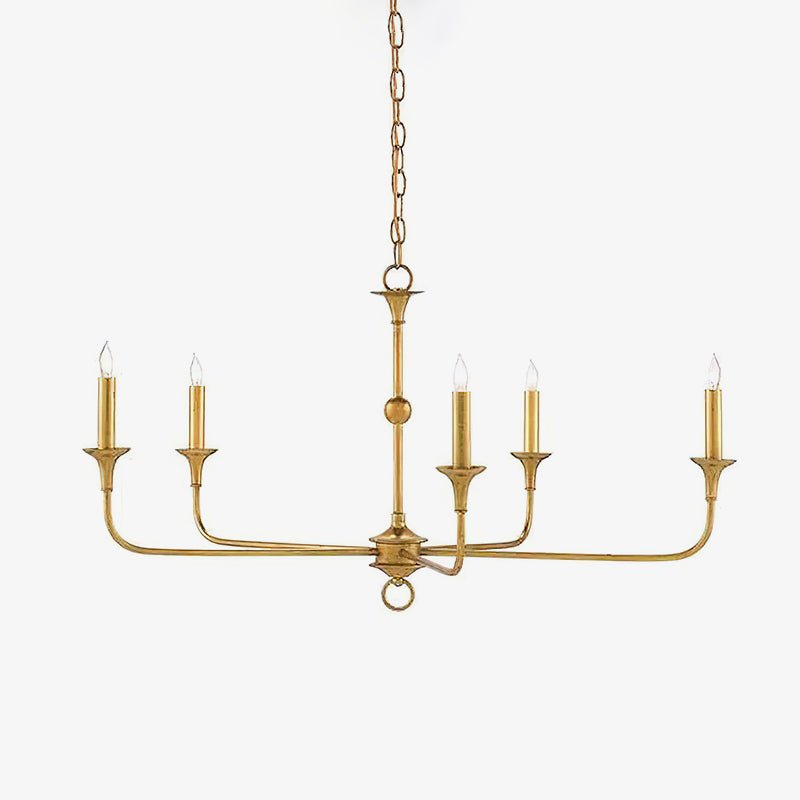 Elara Crystal Candle Chandelier - Elegant Vintage Ceiling Light Fixture for Dining Room, Bedroom & Living Room Decor