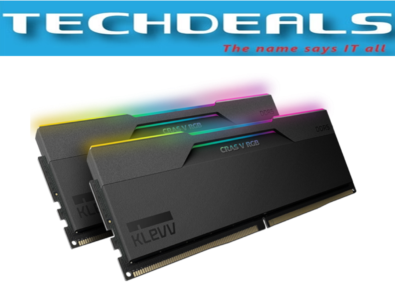 KLEVV Cras V RGB DDR5 6000MHz CL30 32GB (2x16GB) Gaming RAM - High Performance Memory for PC Builds, Streaming & Content Creation
