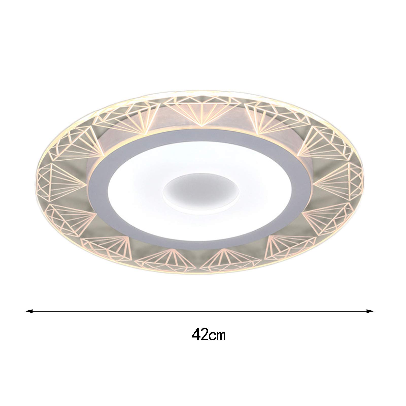 Ultra-Thin Acrylic LED Ceiling Light - Modern Smart Lighting for Living Room & Bedroom - 42cm Dimmable Ambient Light - Perfect for Home Decor, Relaxation & Mood Setting