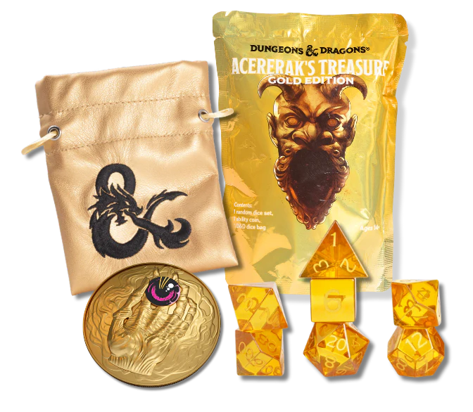 Acererak's Treasure Blind Bag Gold Edition - Collectible Miniatures for Dungeons & Dragons D&D RPG Gaming Sessions