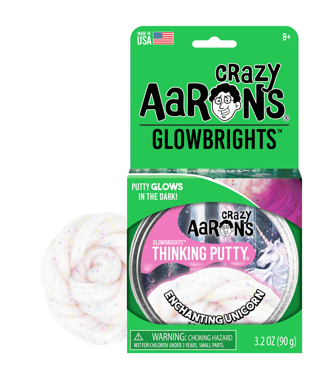 Crazy Aarons Thinking Putty Glow in The Dark - Enchanting Unicorn Sensory Putty for Stress Relief, Kids Toys & Creative Play | Perfect for Fidgeting, Anxiety Relief & Nighttime Fun