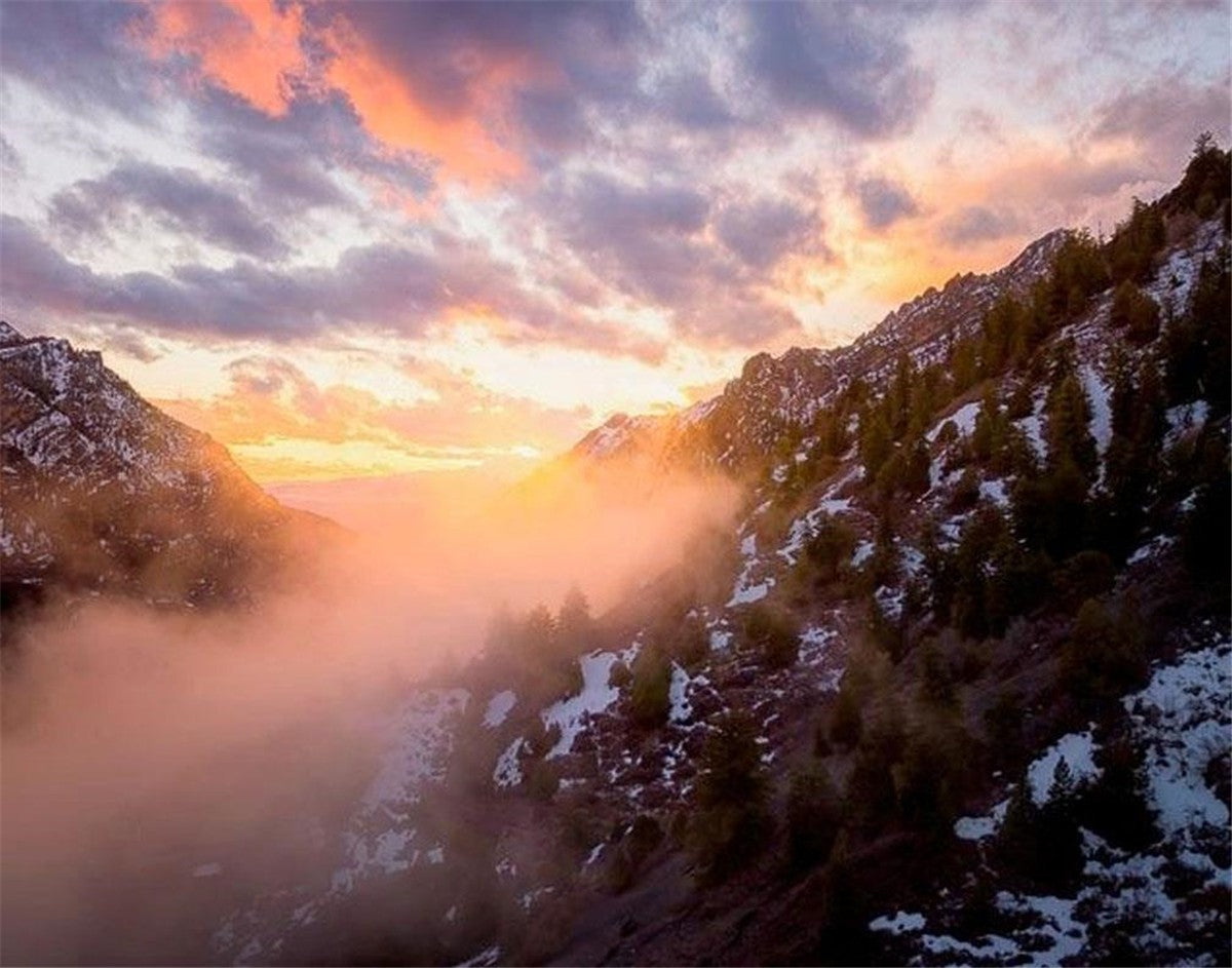 American Fork Canyon Landscape Art Print - Premium Gallery Wrap Canvas Wall Decor for Home & Office - Perfect for Living Room, Bedroom, or Office Spaces