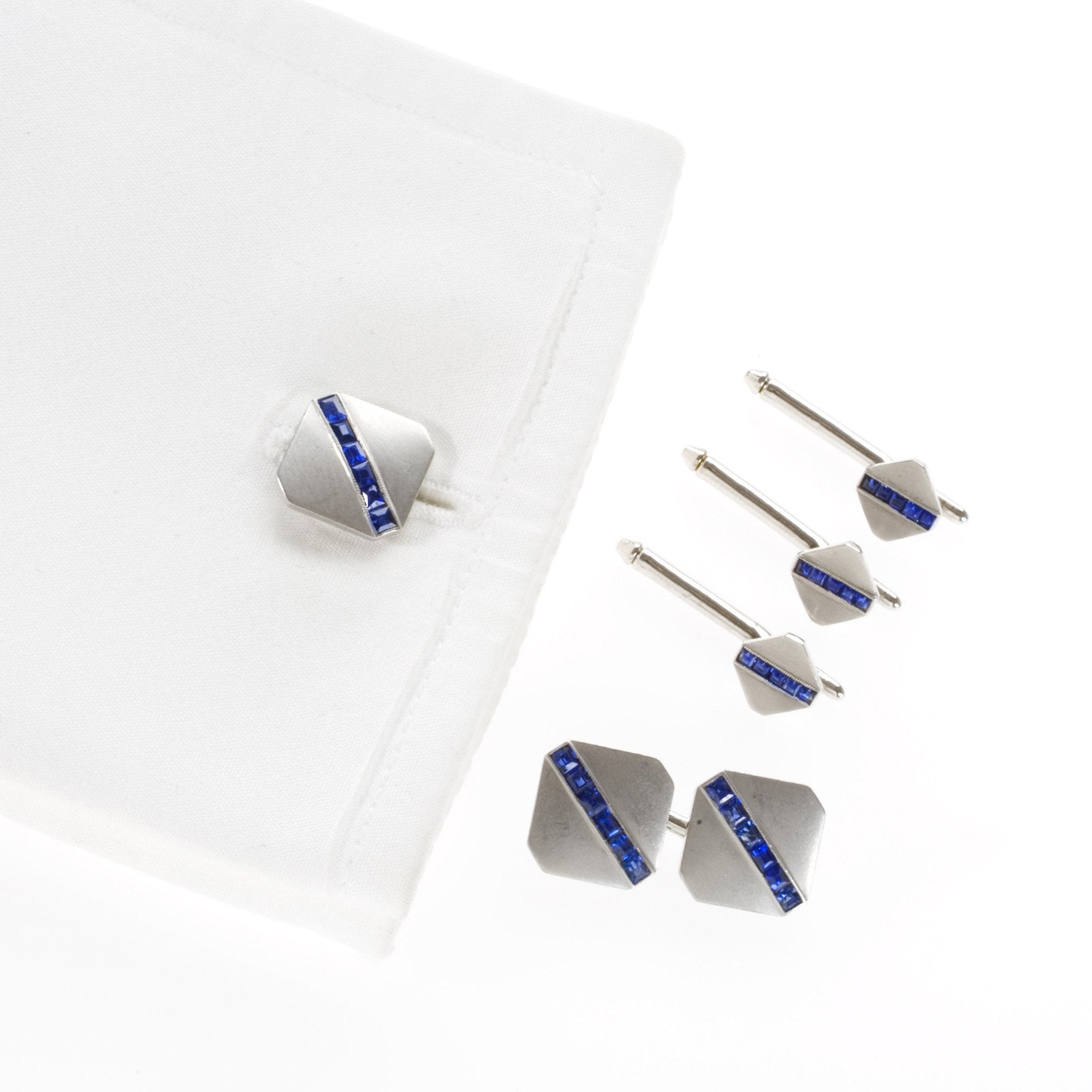 Tiffany & Co. Genuine Sapphire & Platinum Jewelry Set - Elegant Necklace & Earrings for Women, Perfect for Weddings, Galas & Special Occasions