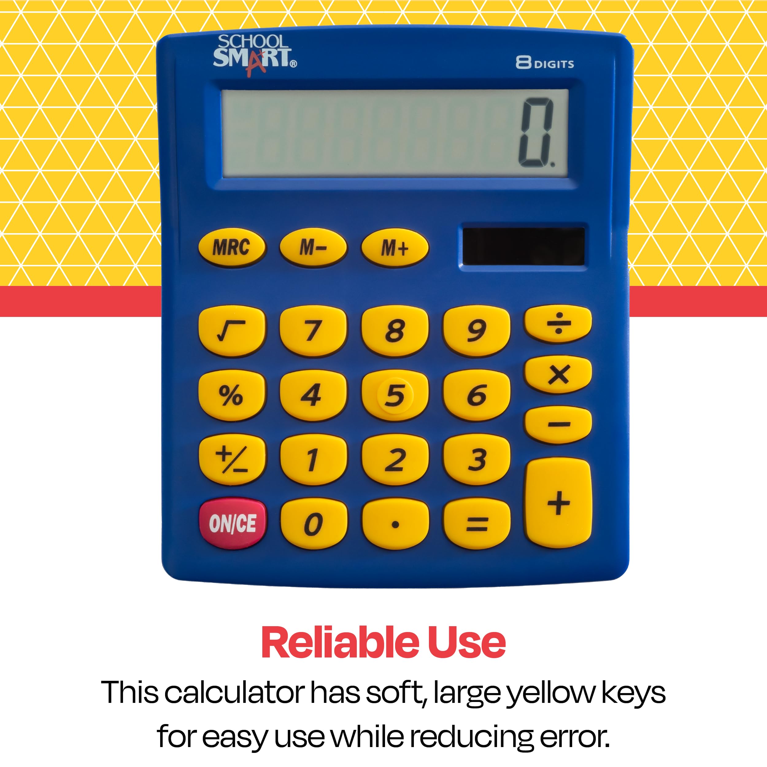 School Smart Primary Calculator - 4 x 5.5 Inch Basic Math Calculator for Kids - Pack of 30 - Perfect for Classroom, Homeschool & Elementary School Learning