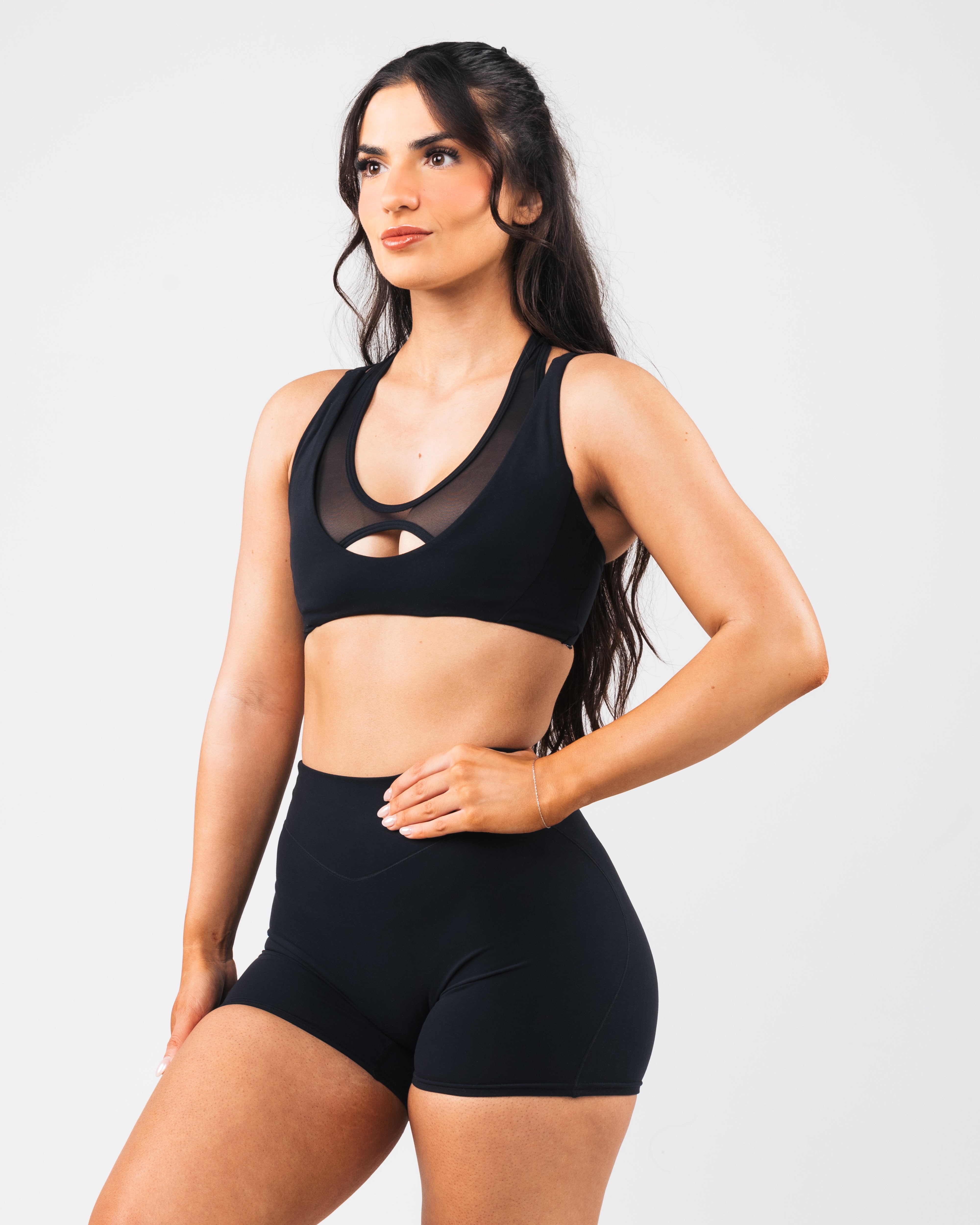 Mia Mesh Bra for Women - Breathable Comfortable Lace Bralette - Perfect for Yoga, Workout, and Everyday Wear - Black